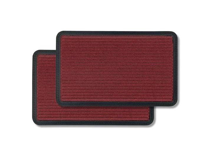 Fußmatte Außen & Innen rutschfest - Rot Linien 50x80cm 2er Set (Rechteckig)