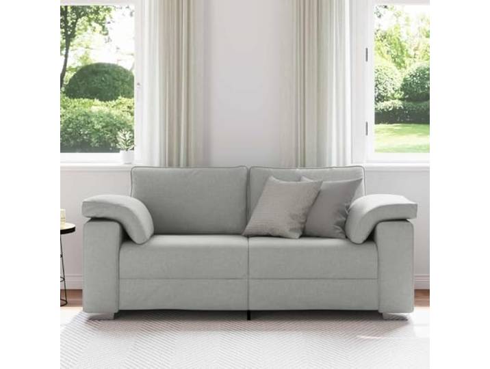 KTHLBRH Zweisitzer-Sofa, Wolkengrau, 180 cm, Stoff Breite Armlehnen, Polsterung aus Schaumstoff und Faser, atmungsaktives Design, Verwendung im Innenbereich