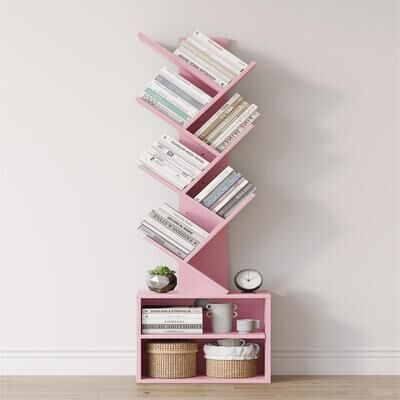 No "Tall Bookcase with Storage Cabinet - 7.9""D x 14.6""W x 47.4""H"