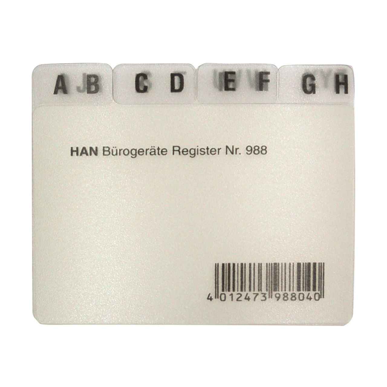 HAN Karteikartenregister A-Z transparent (988)