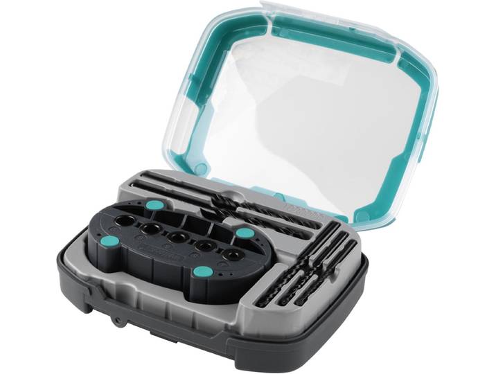 wolfcraft - Universele boorset met boorhulp - 6 delig - 4 / 5 / 6 / 8 / 10 mm - 1000000
