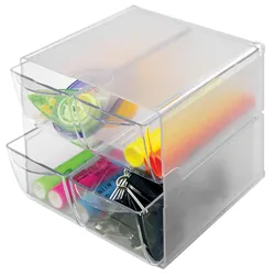 Aufbewahrungsbox Deflecto "Cube" 15,3 x 15,3 x 18,2 cm transparent