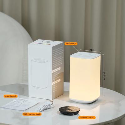 Uplifted Finds USB Rechargeable Touch Table Lamp RGB Color Changing Night Light With Remote Control white