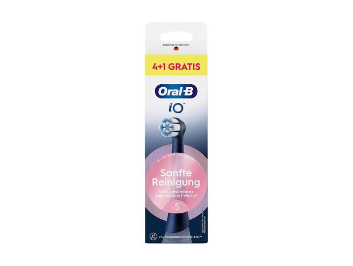 Oral-B Aufsteckbürsten iO Sanfte Reinigung Schwarz 4+1