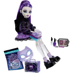 Monster High Self-Scare Secrets Spectra Vondergeist-Modepuppe mit 13 realistischen Zubehörteilen