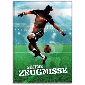 itenga Zeugnismappe 33105593, mit Motiv, A4, Sichtbuch, Motiv Fussball, mit 10 Hüllen