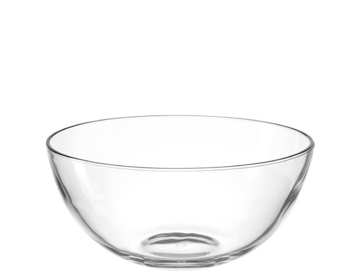 LEONARDO HOME Cucina Schale, 1 Stück, spülmaschinenfeste Salatschale, moderne Salatschüssel, hochwertige Schale, lebensmittelechete Schüssel, Höhe 13,6 cm, transparent, 066344