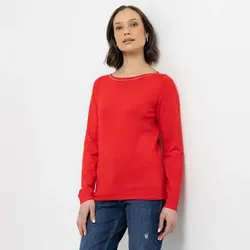 STEFFEN SCHRAUT Pullover U-Bootausschnitt Feinstrick figurbetont