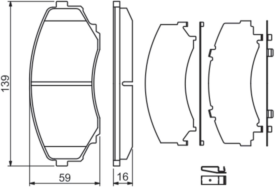 Bosch Set di pastiglie freno 0 986 494 204