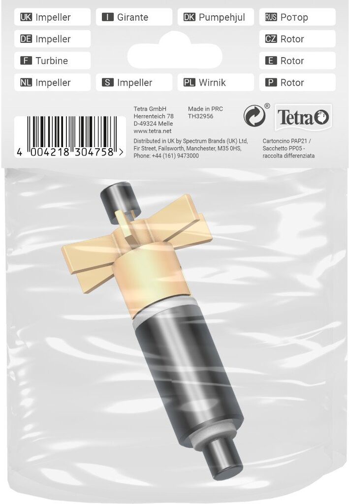 Girante Rotore di Ricambio Sostituzione per Filtro Esterno Tetra EX 1500 Plus