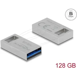 Delock USB-Flash-Laufwerk (128 GB, USB-A), USB Stick, Silber
