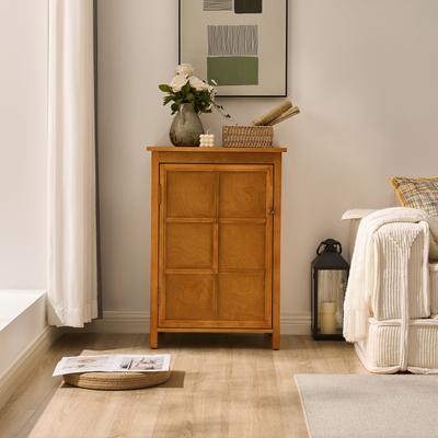Cusp Barn "34.2"" Tall Mid Century Modern Floor Cabinet, Storage Cabinet with Doors and Adjustable Shelf, Accent Console Table for Entryway"
