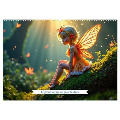 Le grand voyage au pays des fées (Calendrier mural 2027 DIN A2 vertical), CALVENDO calendrier mensuel