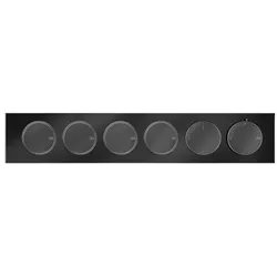 Gessi Origini Fertigmontageset Hochleistung-Thermostat mit Tasten-Bedienung, 4-Wege, Horizontale/Vertikale Wandmontage, 66226706, Farbe: Metall Schwarz PVD