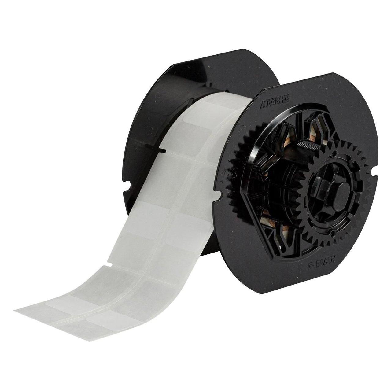 Brady B33RO-294-427, Selbstlaminierende drehbare Etiketten, Vinyl, Weiss/Transparent, 25.40 x 17.78 (B33RO-294-427)