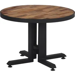 vidaXL Couchtisch Rund Ø55x40 cm Recyceltes Massivholz Teak