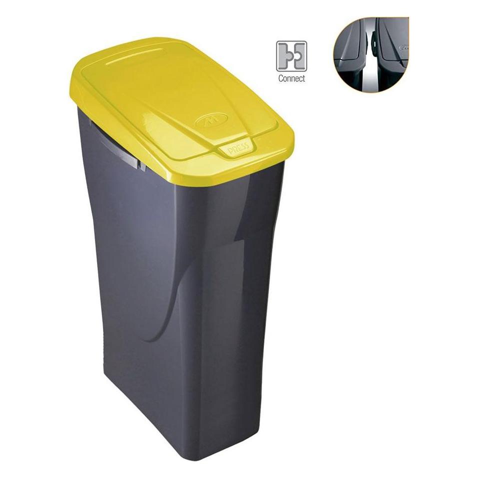 Mondex Recycling Papierkorb Ecobin Gelb mit Deckel (25 l) (45288894)