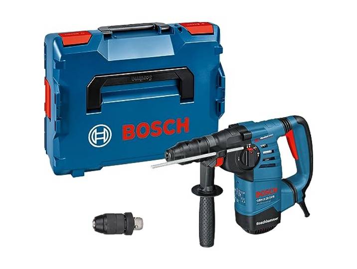 Bosch Professional perforateur GBH 3-28 DRE (avec mandrin automatique 13 mm\, mandrin interchangeable SDS plus\, butée de profondeur 210 mm\, poignée auxiliaire\, tube de graisse\, chiffon\, L-BOXX)