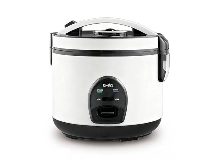 SIMÉO Cuiseur à Riz - 700W - Capacité 3L - Cuve Épaisse Amovible - Valve Vapeur Amovible - Maintien au Chaud Automatique - Panneau de Commande Intuitif - Blanc