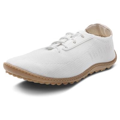 Barfußschuh LEGUANO "ADVICE", Damen, Gr. 37, Textil, weiß, Schuhe Barfußschuh, Schnürschuh, Freizeitschuh, mit Weltneuheit Hybridsohle, für Sie&Ihn