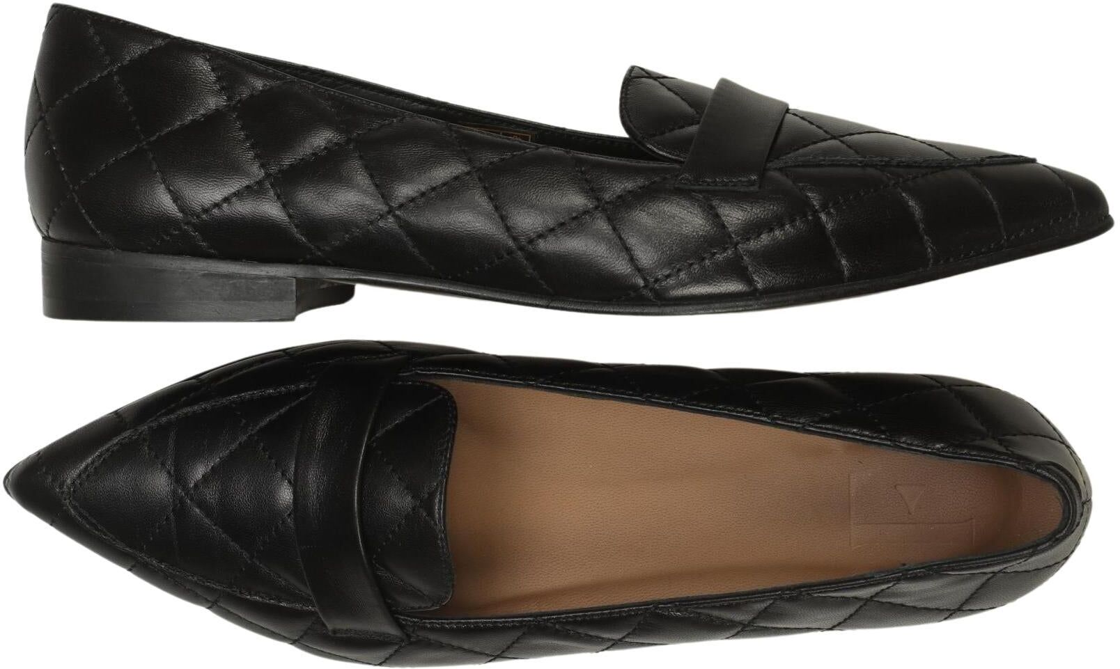 Flattered Damen Halbschuh, Schwarz, Gr. EU 37, Leder - Second Hand