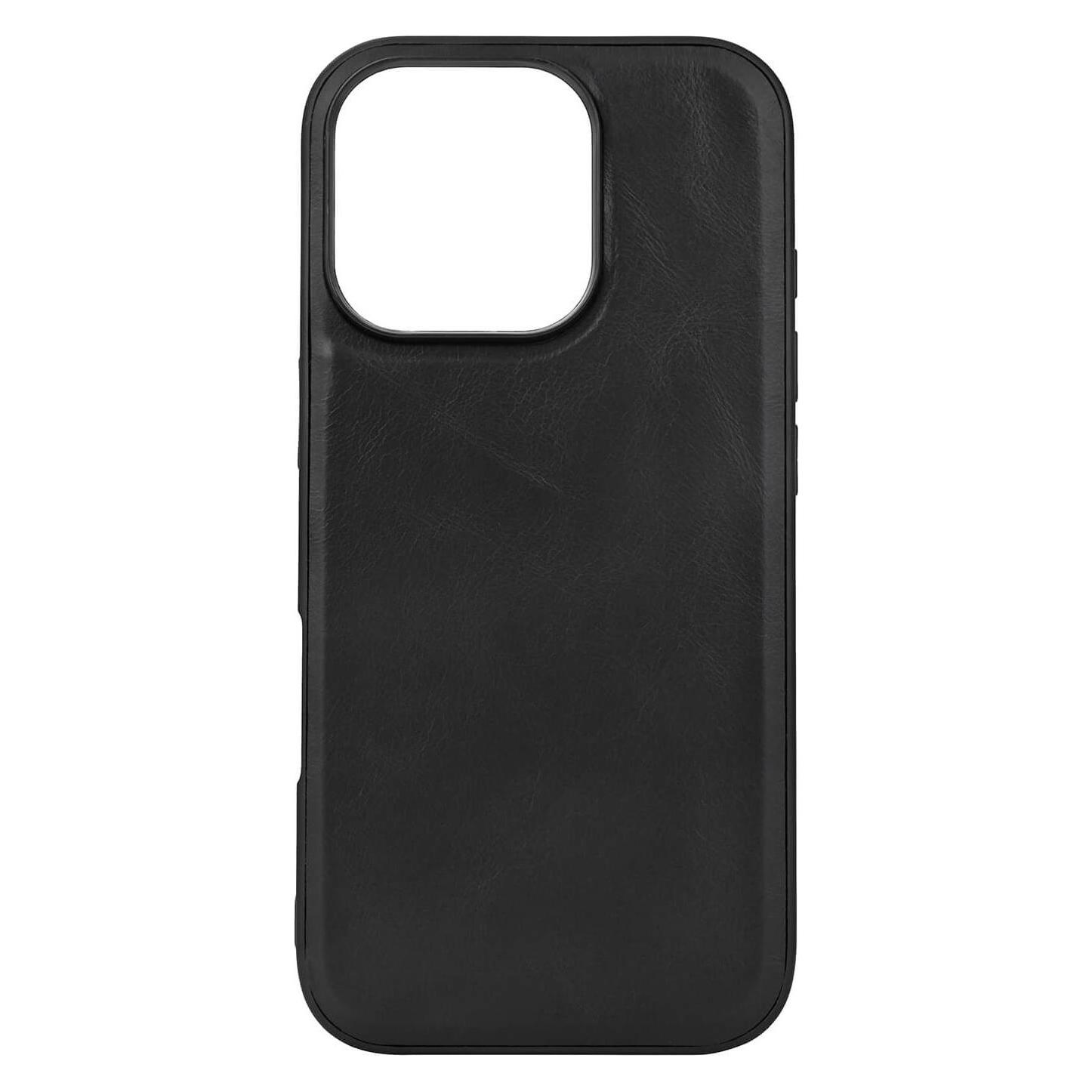 Buffalo Backcover Leder MagSeries iPhone 16 Pro Schwarz (Apple iPhone 16 Pro) (590153)