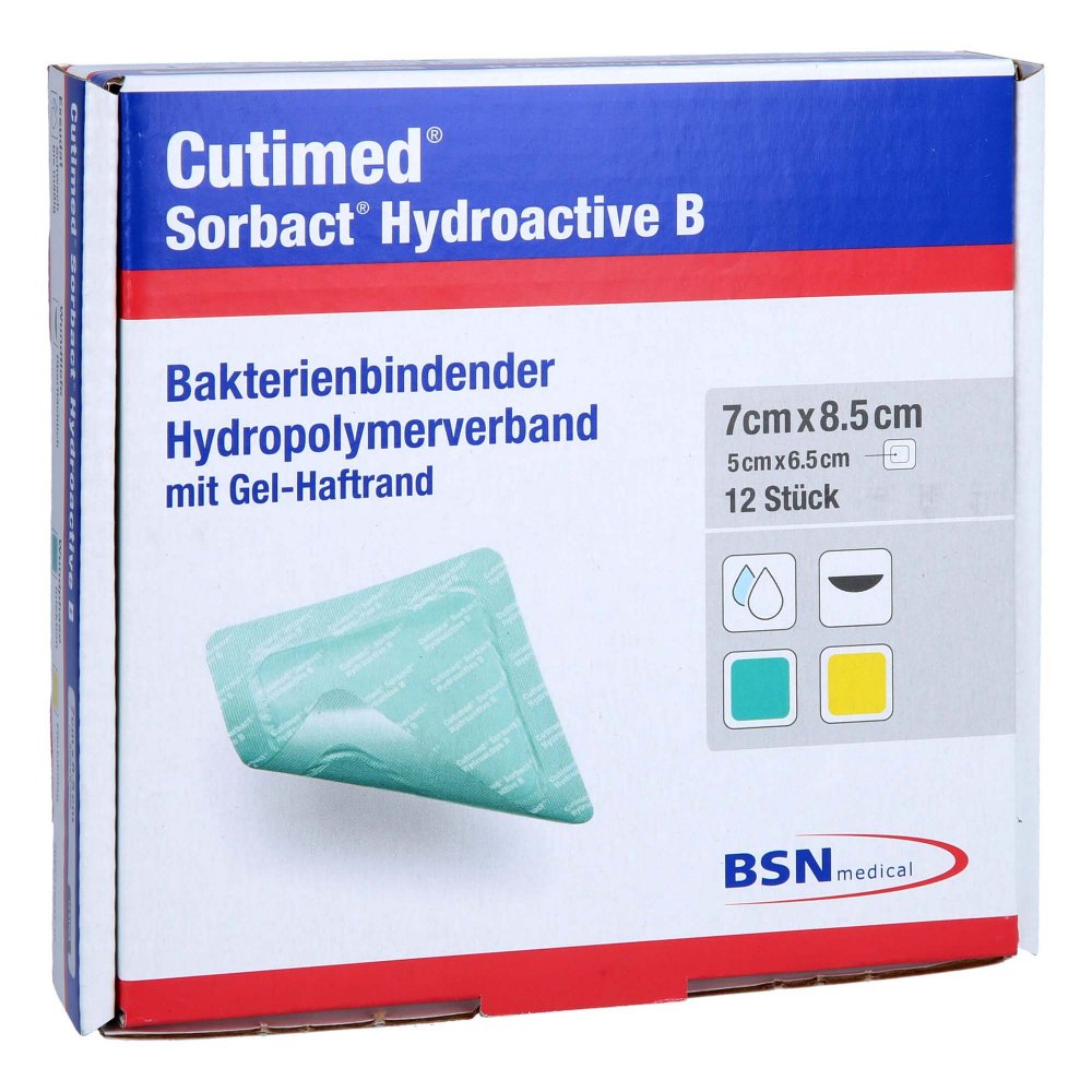 BSN medical GmbH Cutimed Sorbact Hydroactive B Gel-v.7x8,5 cm haft. 07352452