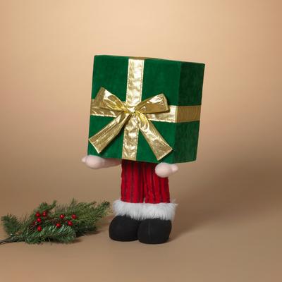 Gerson International "Animated USB Electric Fabric Gift Box Figurine 18.5""H"