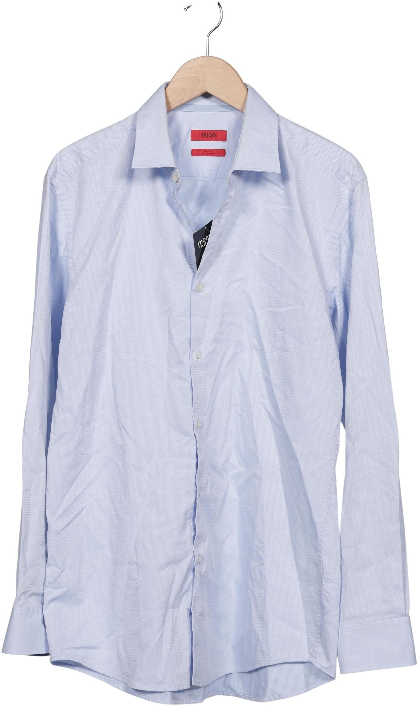 Hugo by Hugo Boss Herren Hemd, Hellblau, Gr. 42, Baumwolle - Second Hand