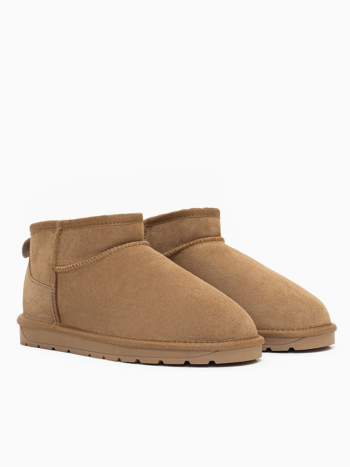 Gooce Leder-Winterboots "Win" in Hellbraun - 39
