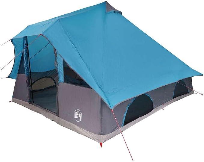 Familien-Tipi-Zelt, Großes Campingzelt für bis zu 8 Personen, 358 x 296 x 258 cm, Outdoor-Tipi mit TAFT-Gewebe, E-Port und Haken für Garten und Ausflüge, Grün