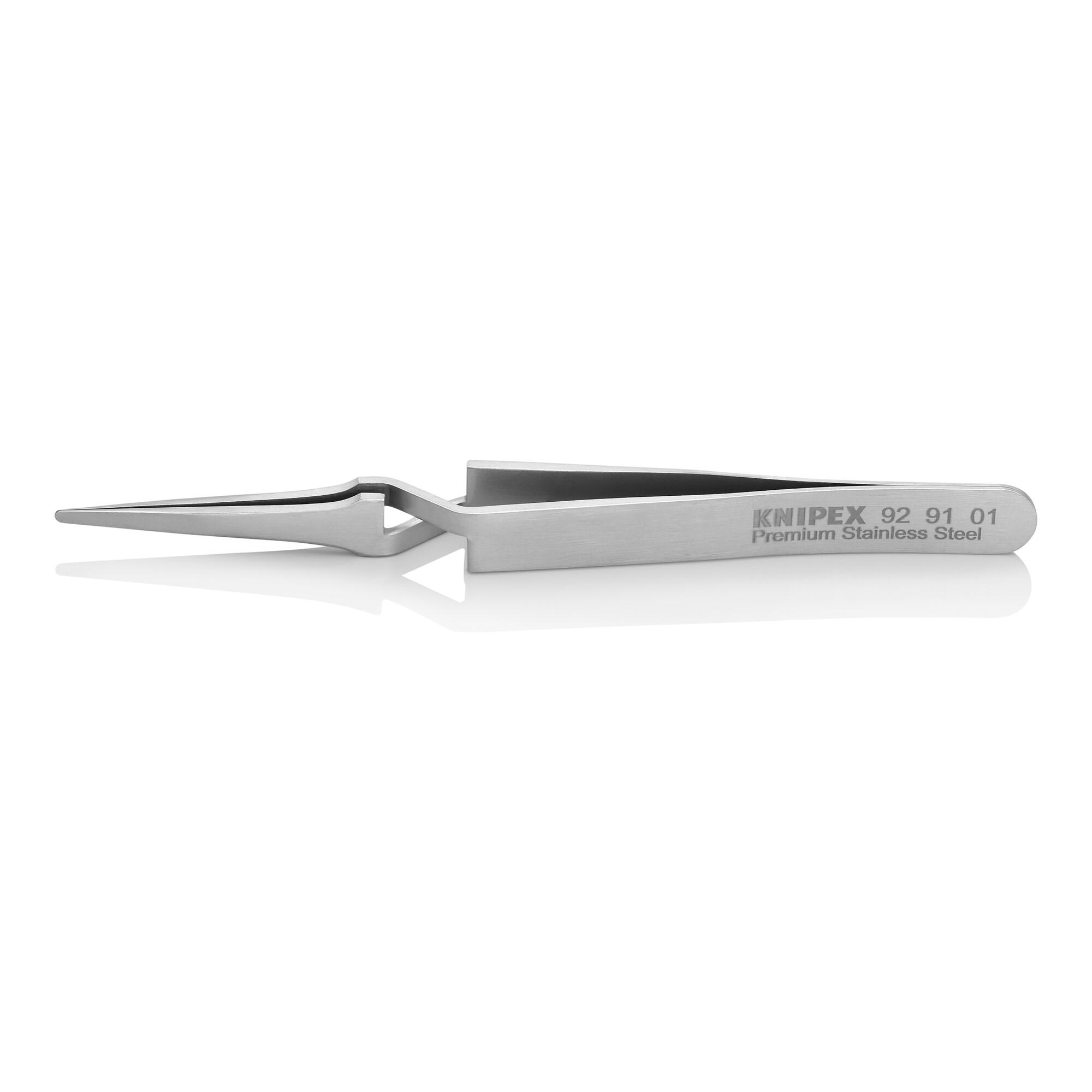 KNIPEX 92 91 01 Präzisionskreuzpinzette Glatt 120 mm)