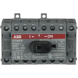 ABB OT40F8 Lasttrennschalter 8-polig 40 A, mit schwarzem Knebelgriff Trägerplatten- und DIN-Schienenmontage 1SCA104938R1001