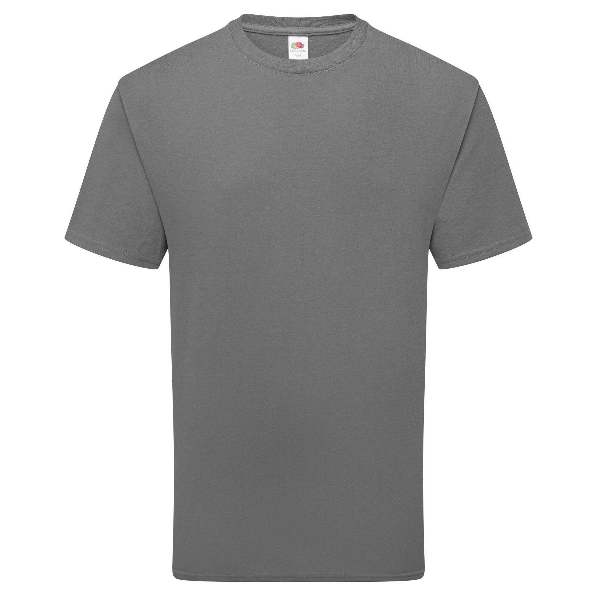 Fruit of the Loom Unisex Volwassenen Pure Katoen T-Shirt (Licht Grafiet)
