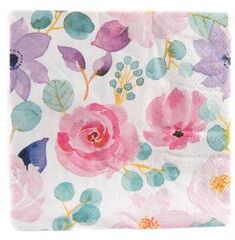 IH Casa Decor 20 Pack Luncheon 3 Ply Napkin Blooming Florals - Set of 6