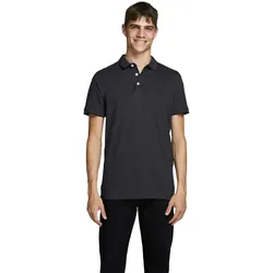 Jack & Jones Herren-Poloshirt Epaulos in Dunkelgrau-XXL