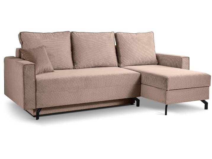 xonox.home Marti Schlafsofa L-Form rechts altrosa B/H/T: 230x89x148cm