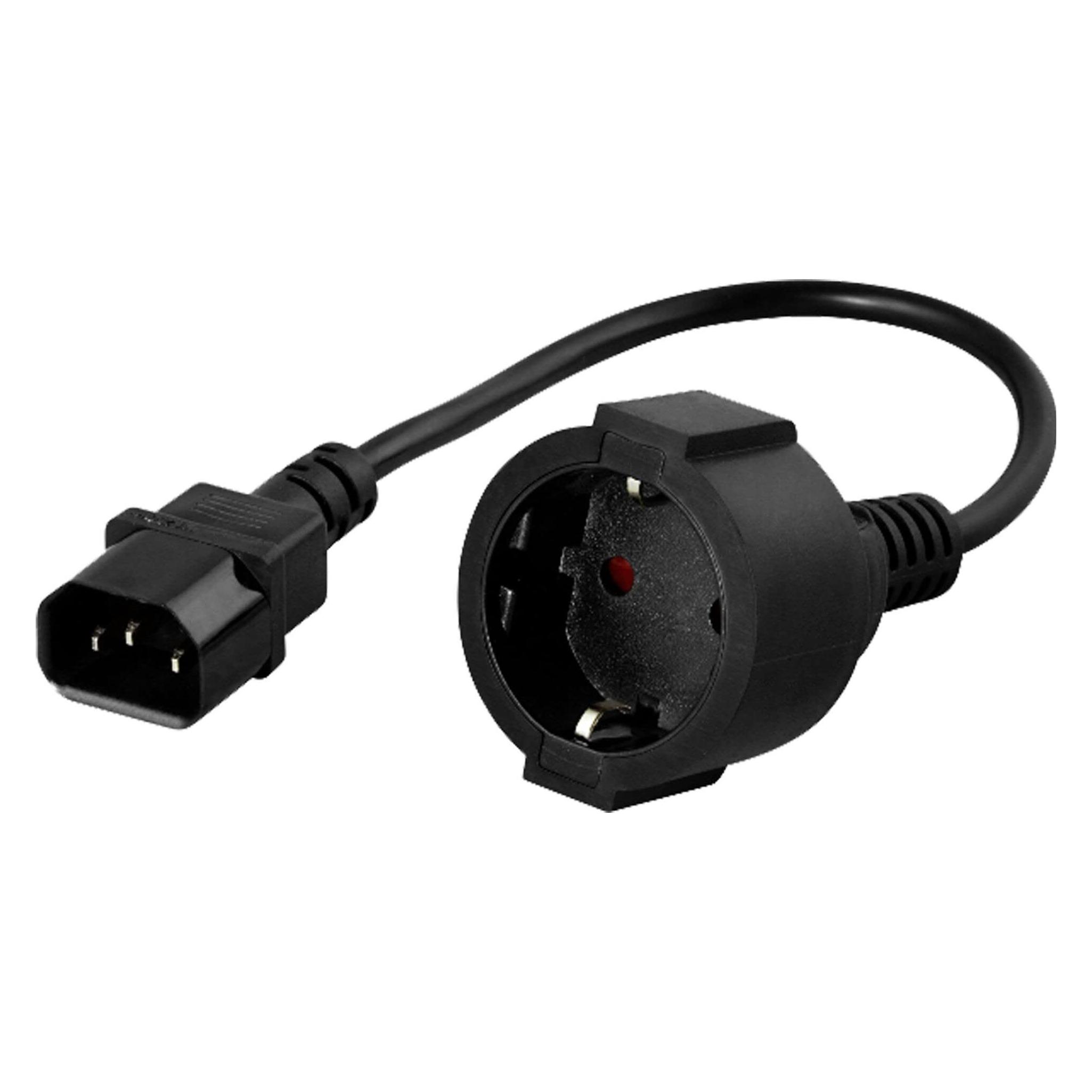 Powerwalker IEC Schutzkontakt Adapterk. C14 - CEE 7/3 (Typ F) (91015003)