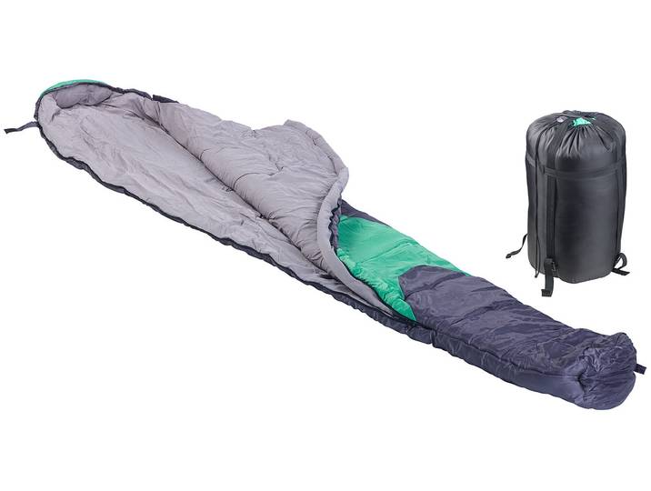 3-Jahreszeiten-Mumienschlafsack, 400 g/m² Füllung, 230 x 85x 70 cm