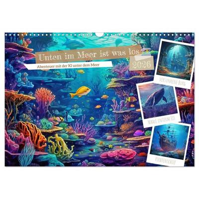 Unten im Meer ist was los (Wandkalender 2026 DIN A3 quer), CALVENDO Monatskalender