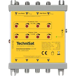 TechniSat 4Z-WB TV-Signalverstärker 250 - 2400 MHz (Verstärker), SAT Zubehör, Gelb, Silber