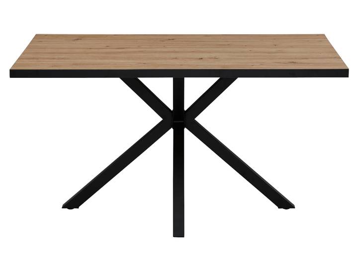 Esstisch HELA Cleo I T , braun (artisan eiche, schwarz), B:140cm H:76cm T:90cm, Tische, Esstisch, Breite ca. 140 cm
