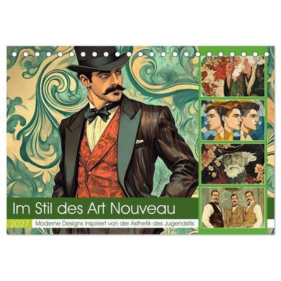 Im Stil des Art Nouveau (Tischkalender 2027 DIN A5 quer), CALVENDO Monatskalender