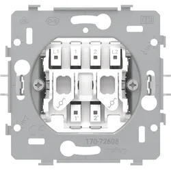 Niko Züblin 170-72605 Sockel für einen Doppel Wechselschalter, 10 AX/250 Vac, Steckklemmen 17072605
