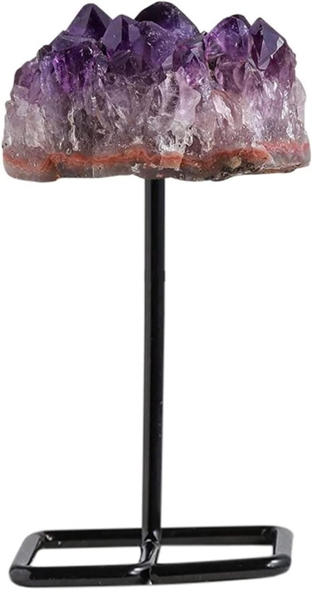 Paarse ruwe kristallen mineralen stenen voor decoratie en hobby, 10-11 cm