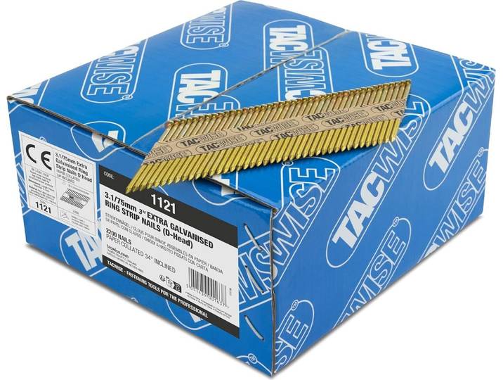 TACWISE Clous en bande 3.1/75 mm extra zingués 2.200 pièces