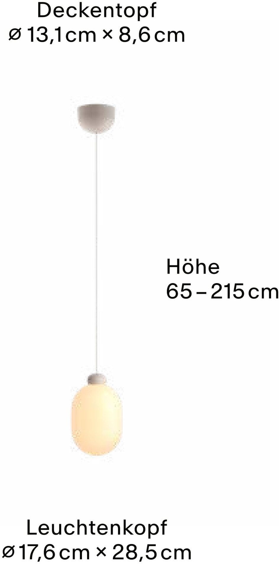 GRAU Sun LED höhenverstellbare Aufbau Pendelleuchte (Sand White) Sand White