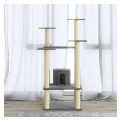 vidaXL Faponer (110 cm, Hellgrau), Katzenbaum