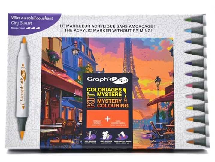 Graph'it Go Kit Coloriage Mystère - City Sunset