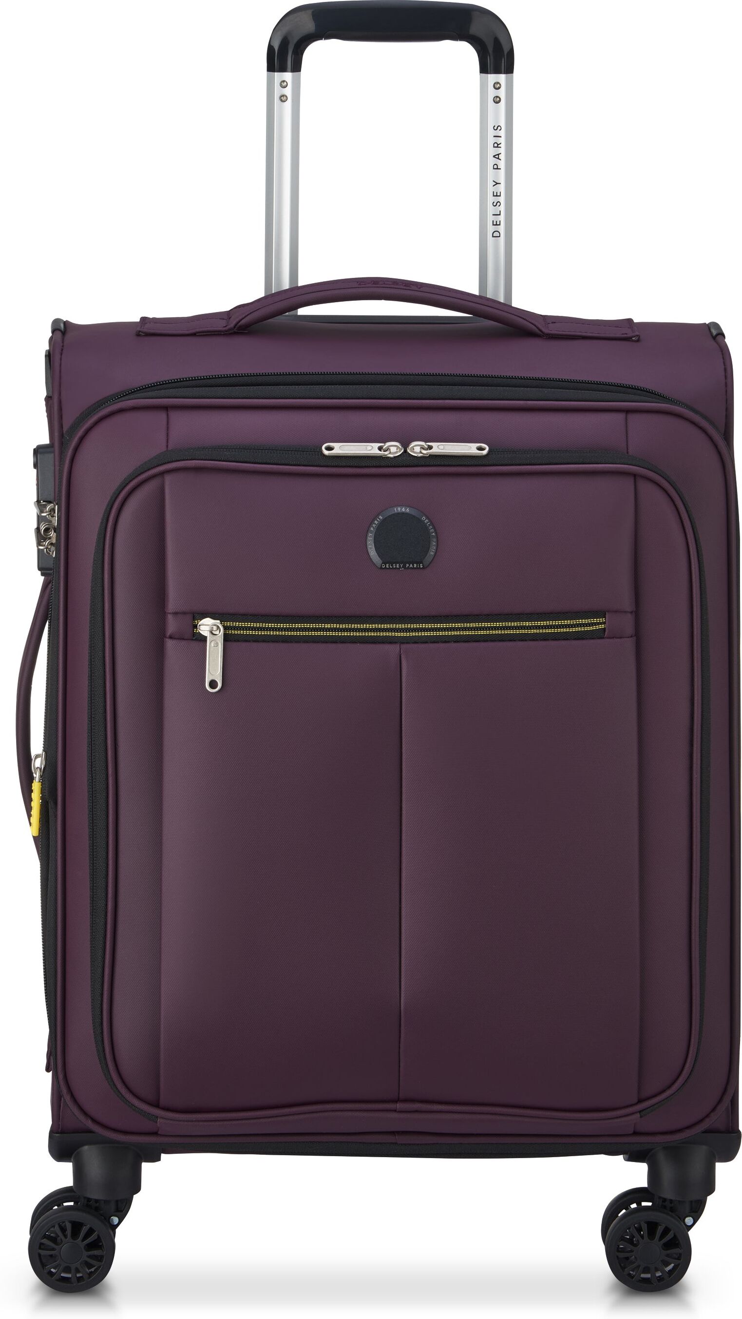 Delsey Dita 55cm 4-Wheel Expandable Cabin Case - Coated Purple